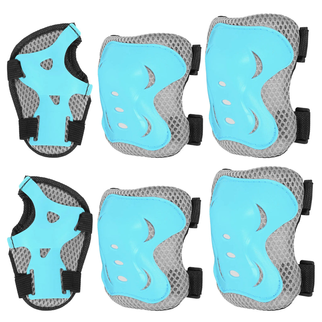 6-Piece Kids Protective Gear Set – Knee Pads, Elbow Pads & Wrist Guards for Skating, Cycling & Scooter