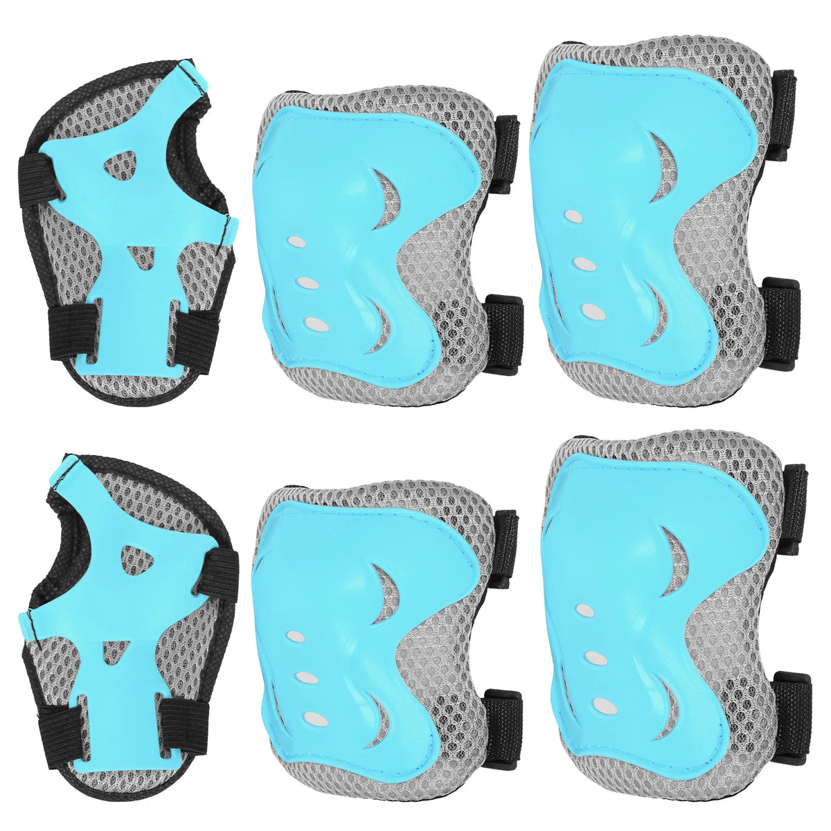 6-Piece Kids Protective Gear Set – Knee Pads, Elbow Pads & Wrist Guards for Skating, Cycling & Scooter