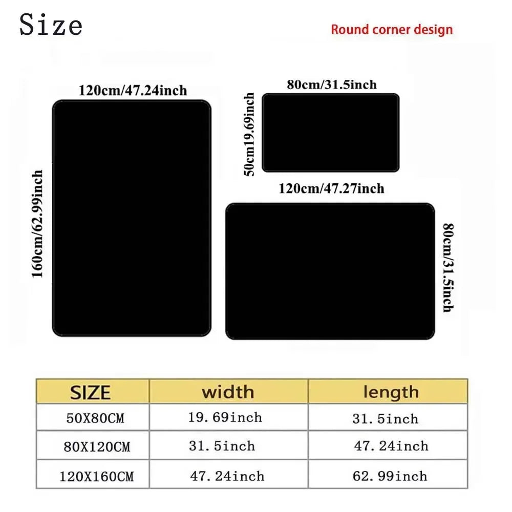 Modern Curve Non-Slip Area Rug – Durable Floor Mat for Living Room, Bedroom & Kitchen, 4 Colors & 3 Sizes