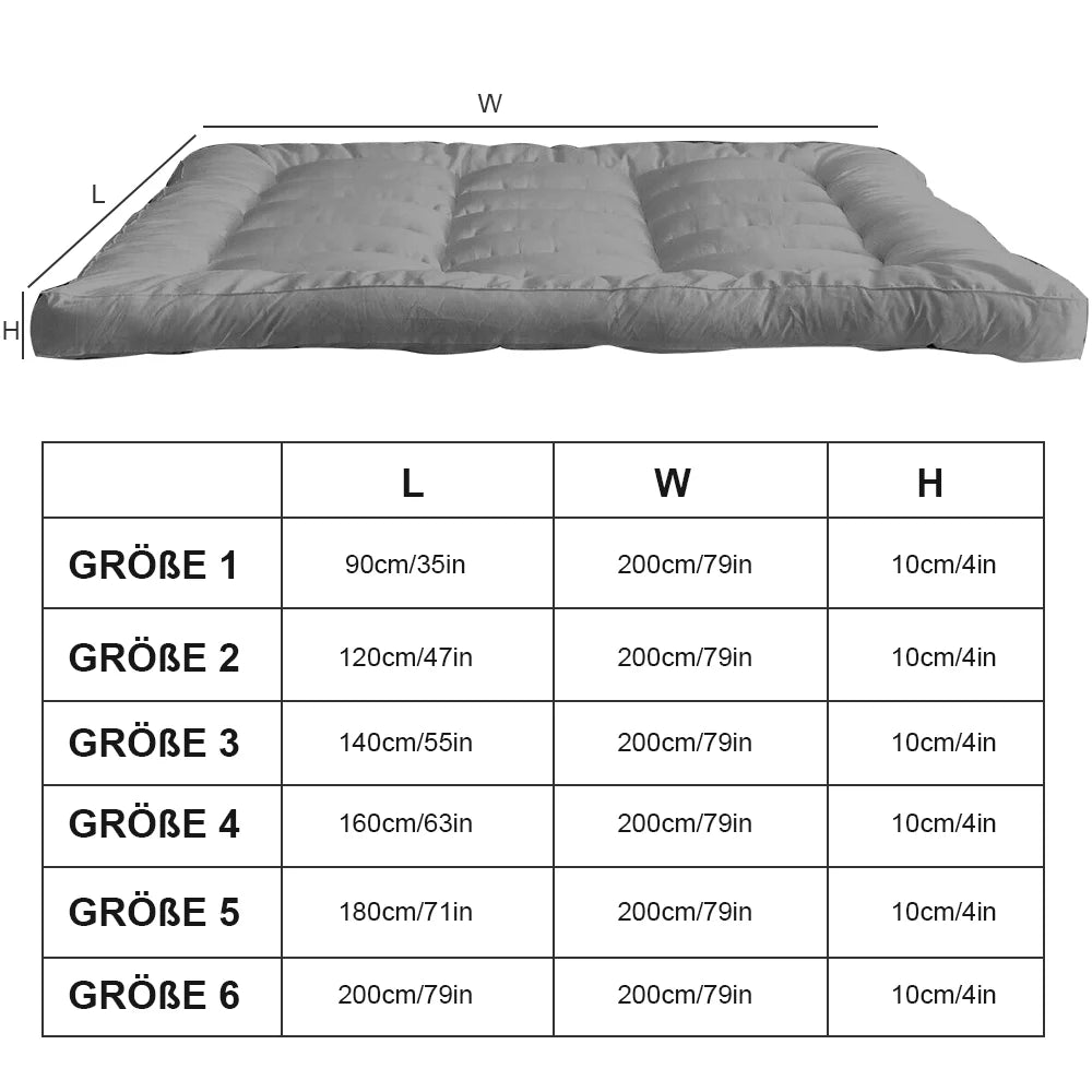 Thickened 3D Fiber Mattress – Soft Cushion, Non-Slip with Band, Multiple Sizes, Bedroom Mattress