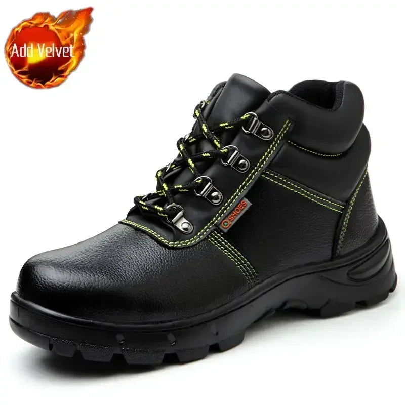 Men's Retro Leather Ankle Boots — Lace-Up Microfiber Business Booties with Rubber Sole