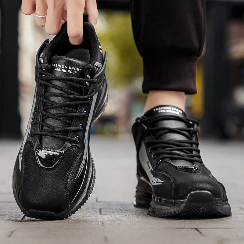 Men's Thick Sole Non-Slip Outdoor Jogging Shoes – Breathable Leisure Sneakers