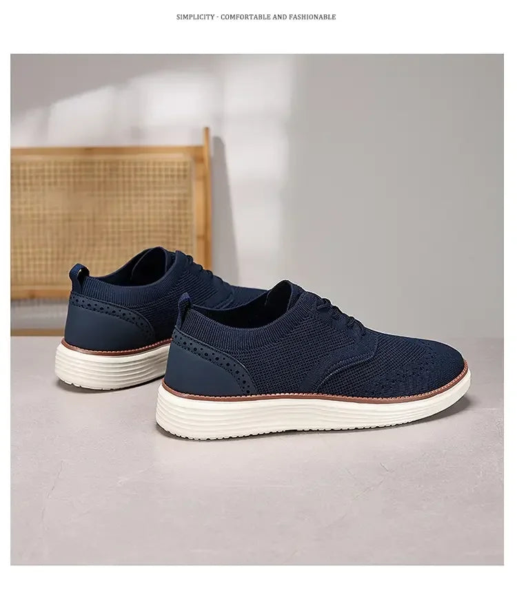 Men's Air Mesh Lace-Up Walking Shoes