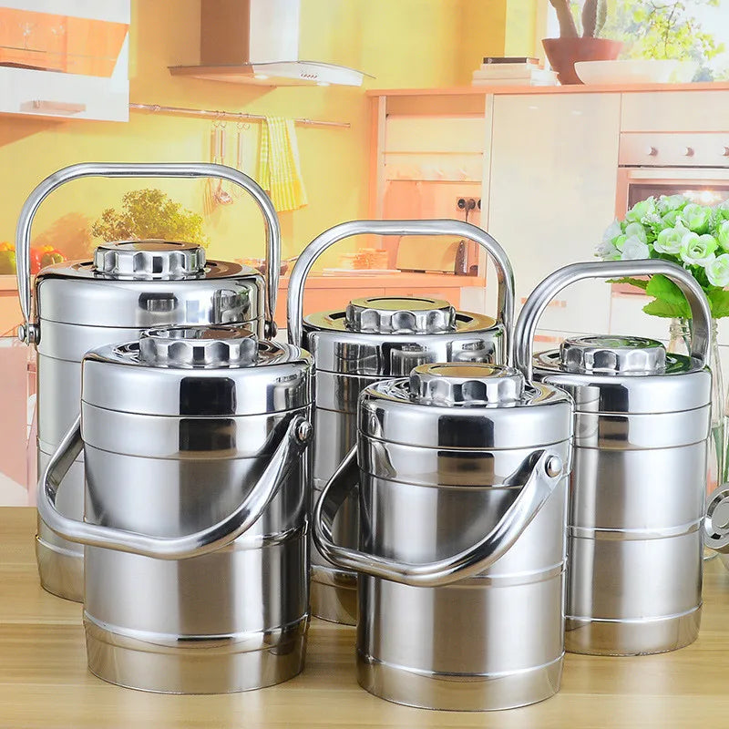 Insulated Stainless Steel Lunch Container with Handle
