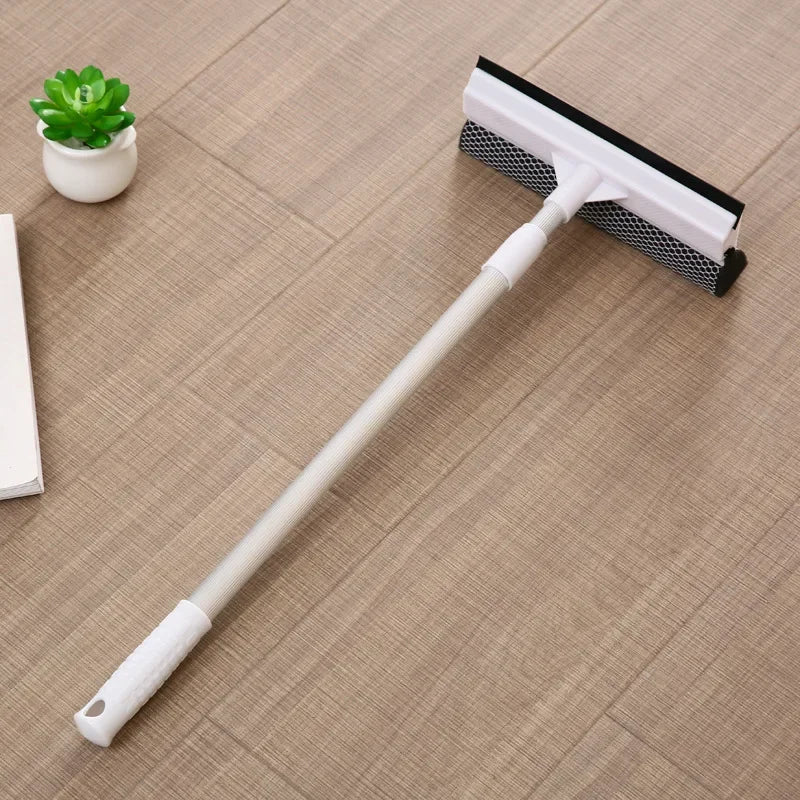 Squeegee Window Cleaner 2-in-1 – Retractable Pole Glass Brush for Car, Shower & Glass Door
