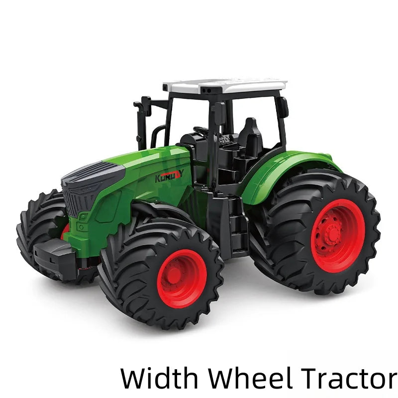 Large Scale Farm Tractor Toy Playset with Trailer & Accessories – DIY Farmer Transport Set