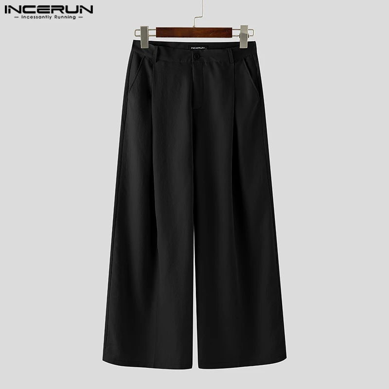 Men's Sleeveless Tank Top & Button-Fly Long Pants 2-Piece Set – Solid Color Streetwear