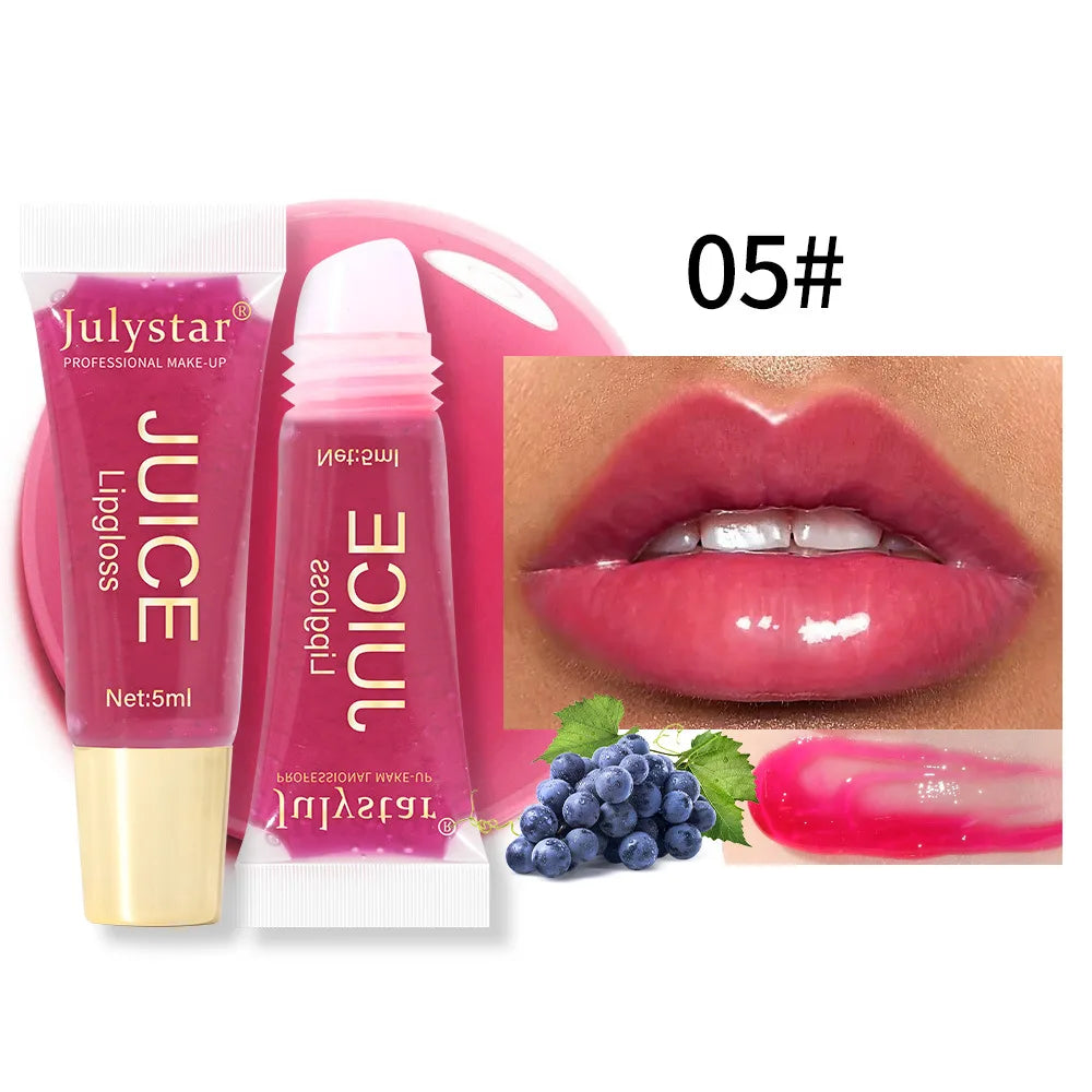 6 colors Lip Gloss Long lasting Moisturizing Mirror Lip Oil, Fruit Flavor, Pudding Lip Moisturizing, Water Radiant Lip Honey