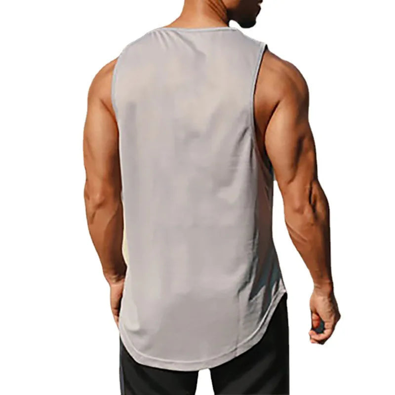 Men's Gym Tank Top Sleeveless Shirt — Athletic Training Vest