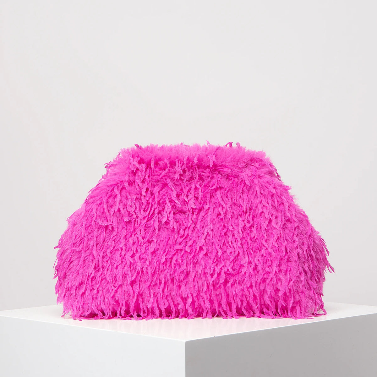 Y2K Fuzz Clip Clutch Bag – Large Capacity Dopamine Style Party Purse for Women