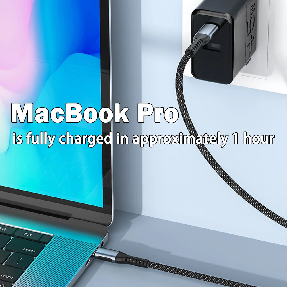 USB-C Ultra Fast Charge Cable with E-Marker Chip – PD 240W/100W/60W, 1m to 2m, 3 Colors