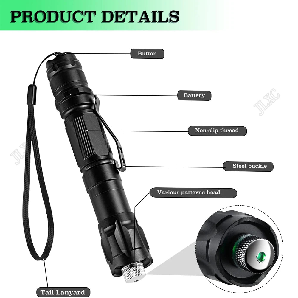 Red & Green Dual-Color Laser Pointer – 009 Teaching & Pet Toy Demonstration Pen