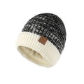 Unisex Two-Tone Fur Lined Winter Beanie Hat — Warm Knitted Fashion Cap for Men & Women