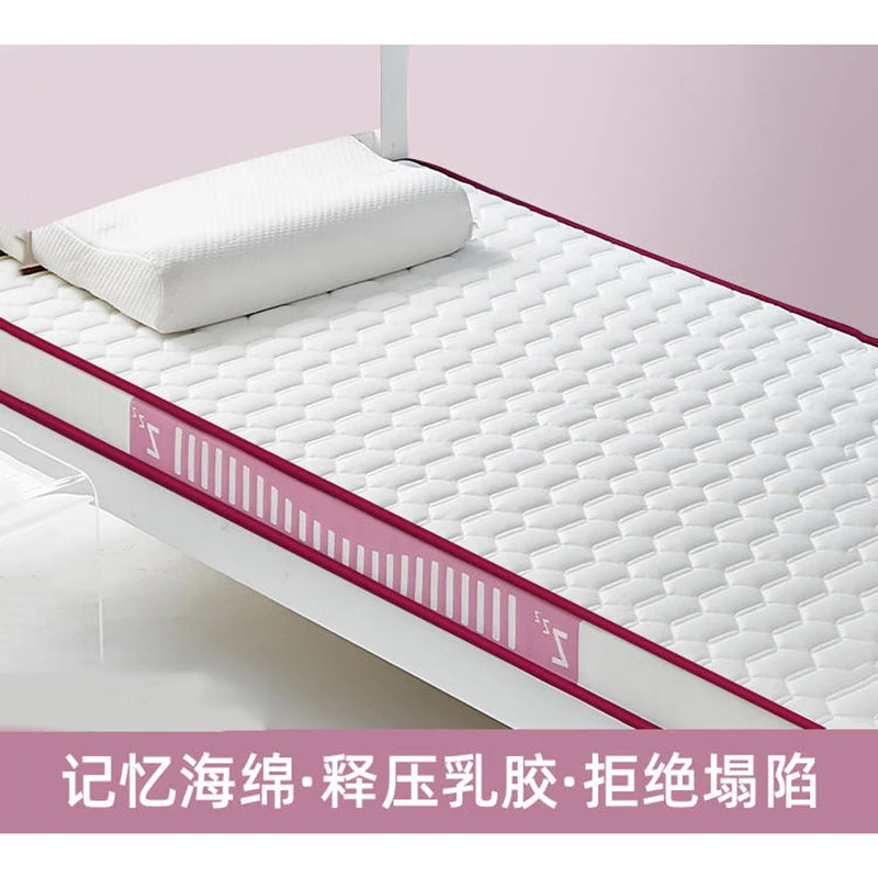 Latex Memory Cotton Mattress Cushion – Children & Home Tatami Mat, Custom Single 90x190cm, Dorm