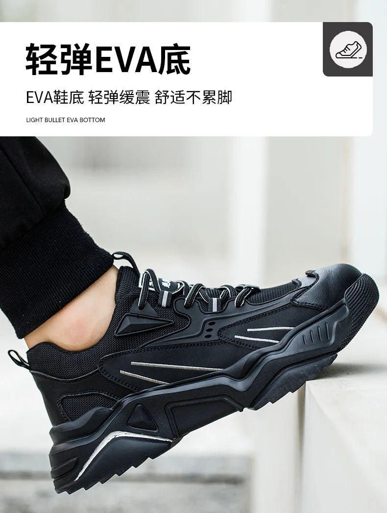 Steel Toe Safety Sneakers – Kevlar Anti-Puncture Insulated Work Shoes