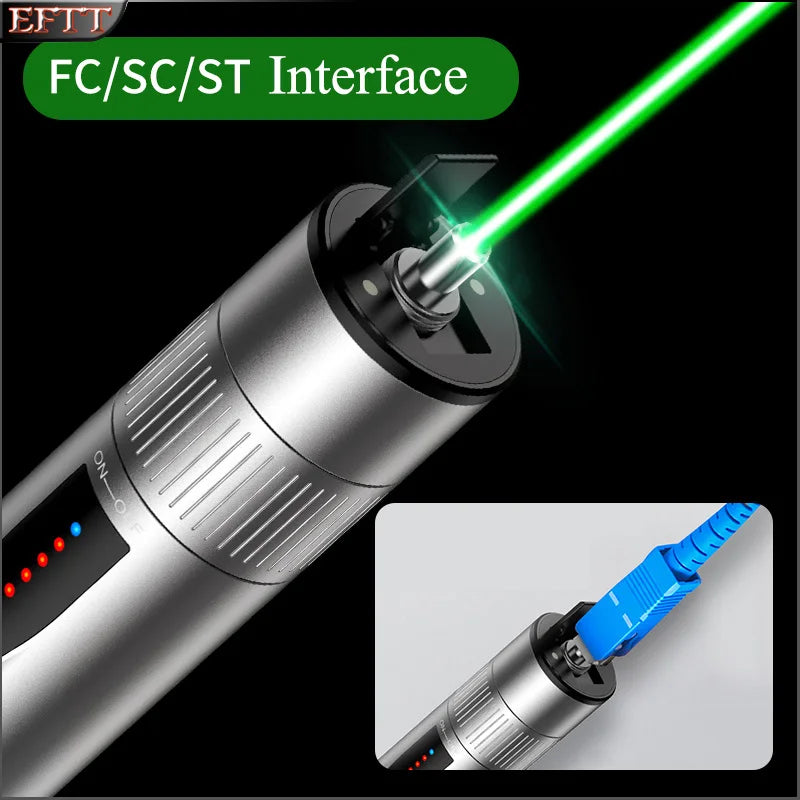 VFL Fiber Optic Cable Tester – Visual Fault Locator Laser Pen 1800mAh 15mW