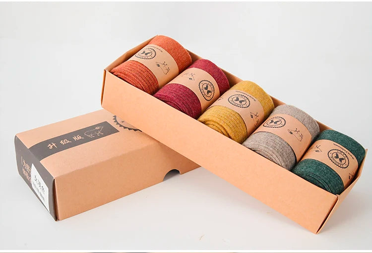 Thick Wool-Blend Mid-Calf Boot Socks