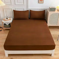 High-Quality Elastic Fitted Sheet – Solid Color Mattress Cover, 80–200cm, Single to King