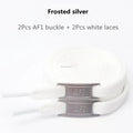 AF1 Shoelaces Combination Set — White Flat Laces & Shoe Decoration for Air Force One Sneakers