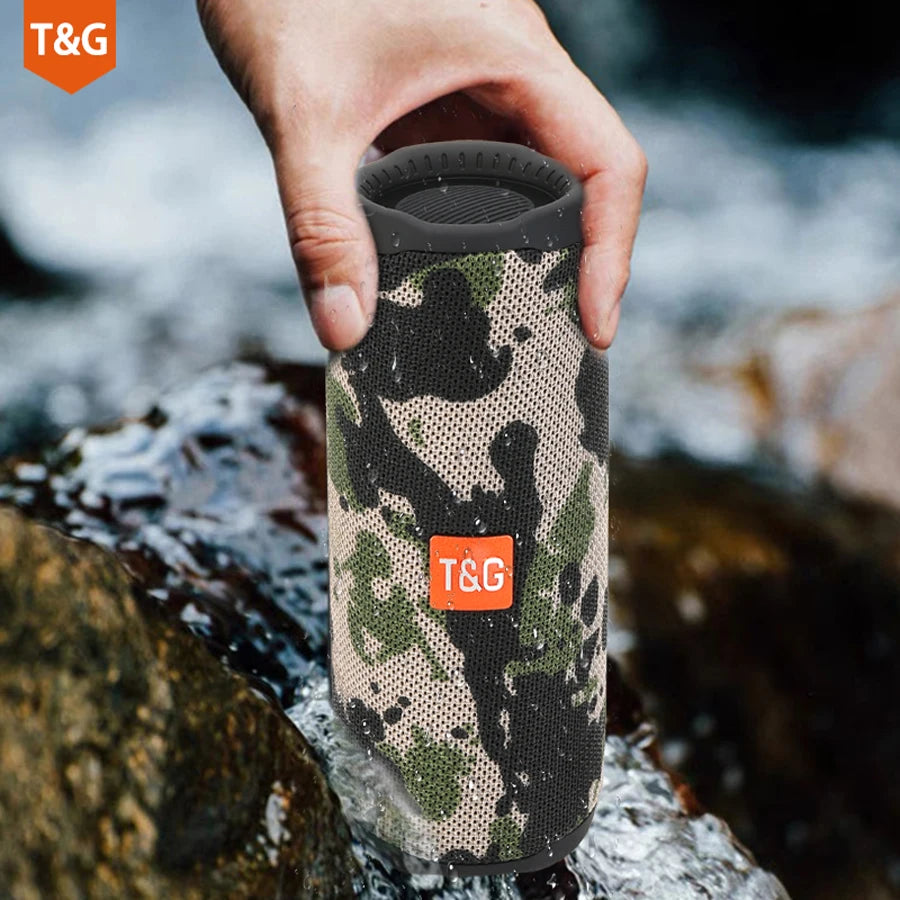 Wireless Portable Bluetooth Speaker — 360° Sound, Waterproof & Long Battery Life