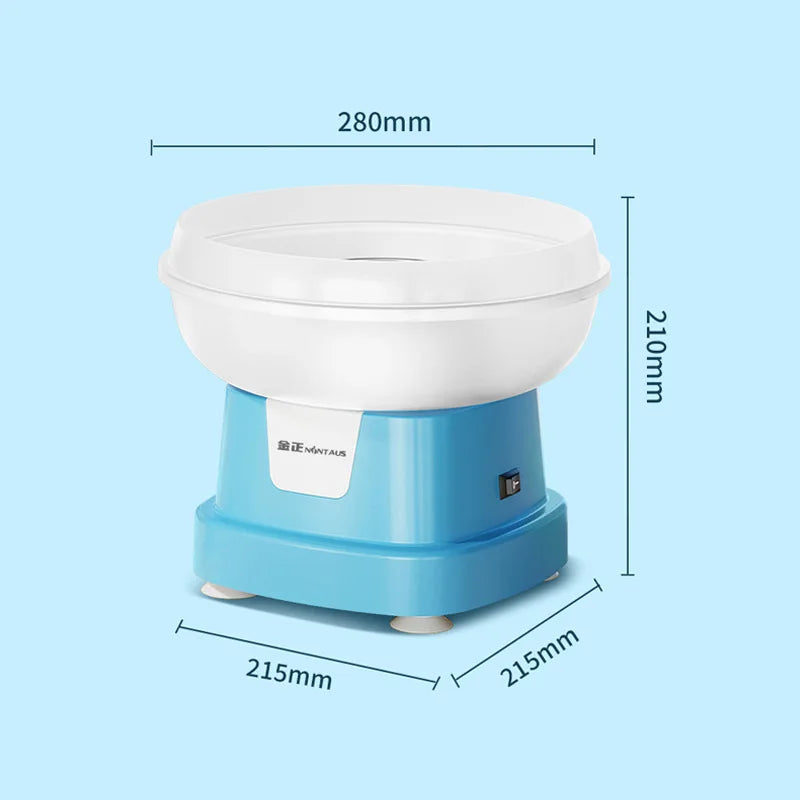 Kids DIY Cotton Candy Machine — Portable with Large Splash-Proof Plate, Hard & Sugar-Free