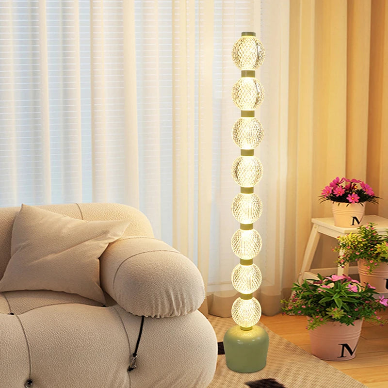 Globe Floor Lamp – Eight-Light Vertical Design