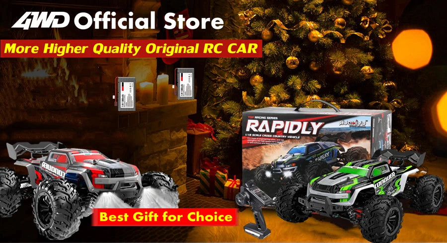 4WD 1:16 Scale High Speed Brushless RC Car – 50 or 80KM/H Off-Road Drift Racing Buggy Truck