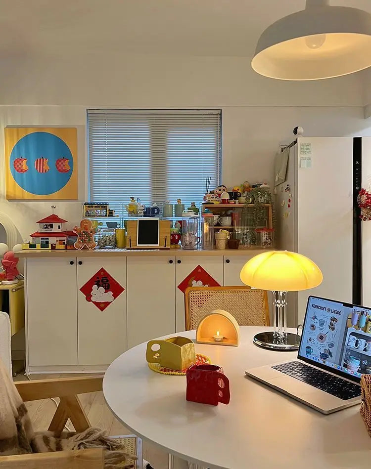 Mushroom Table Lamp – Warm White Button Control