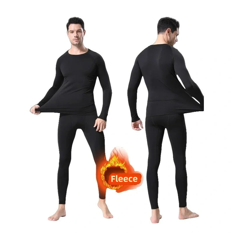 Men's Thin Fleece Thermal Compression Underwear — Warm Base Layer