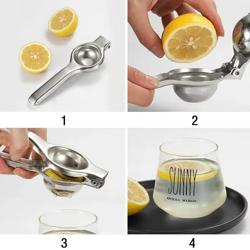 Stainless Steel Lemon Squeezer & Citrus Juicer — Ergonomic Manual FruitJuice Extractor