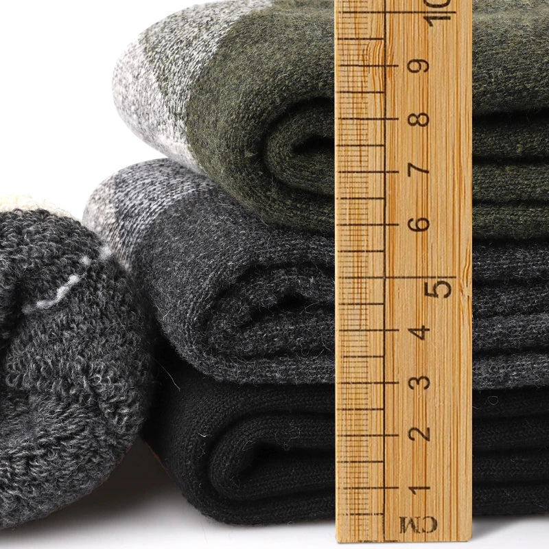 Men's Thick Wool-Blend Crew Socks, 3 Pairs
