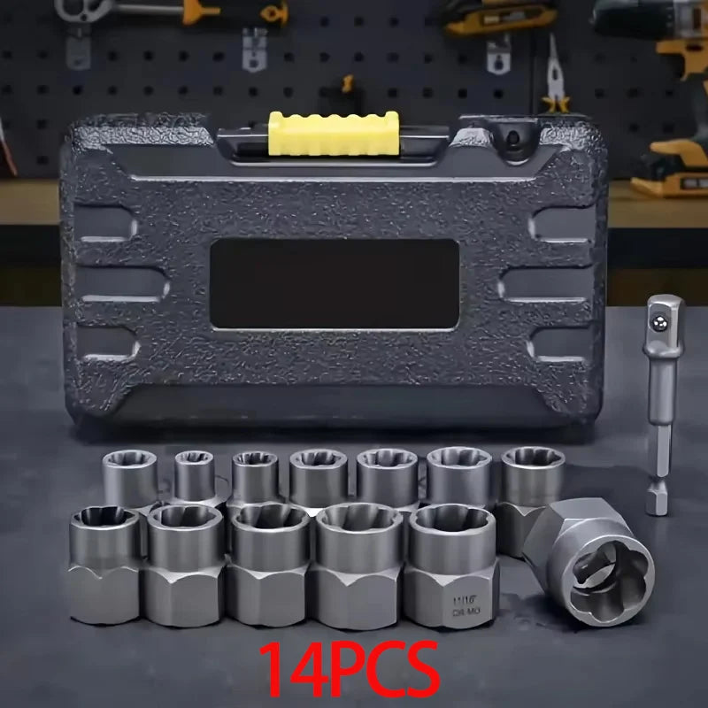 14-Piece Bolt & Nut Extractor Set
