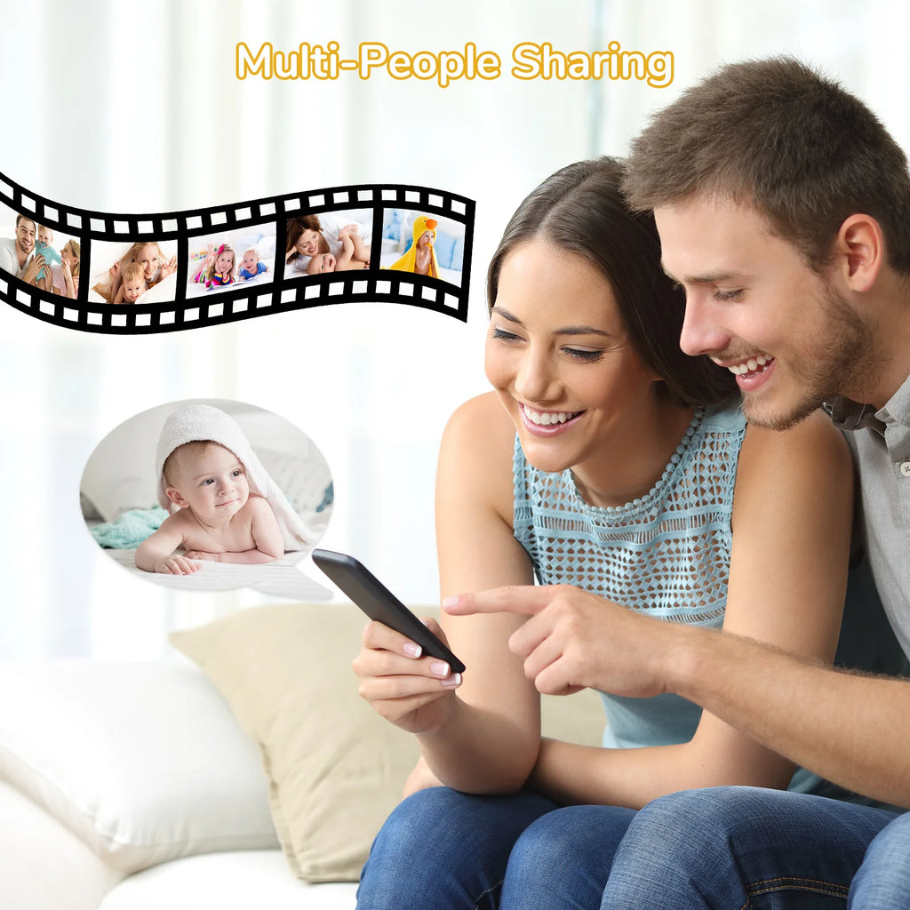 5" WiFi Baby Monitor – PTZ 355°, 3x Zoom, Night Vision, 2-Way Audio, App + Monitor, 22H Battery