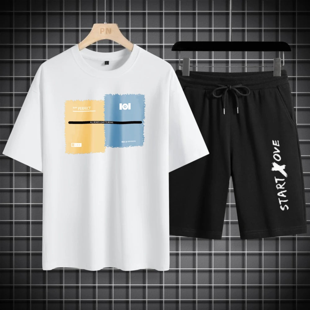 Men's Quick-Dry 3D Print T-Shirt & Shorts Set – Breathable Basketball Sport Tracksuit