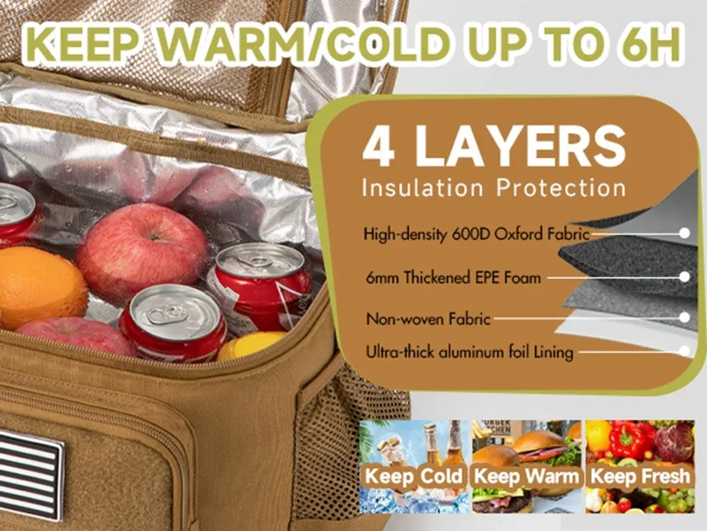 Tactical Thermal Cooler Bag – Heavy-Duty Lunch Carrier