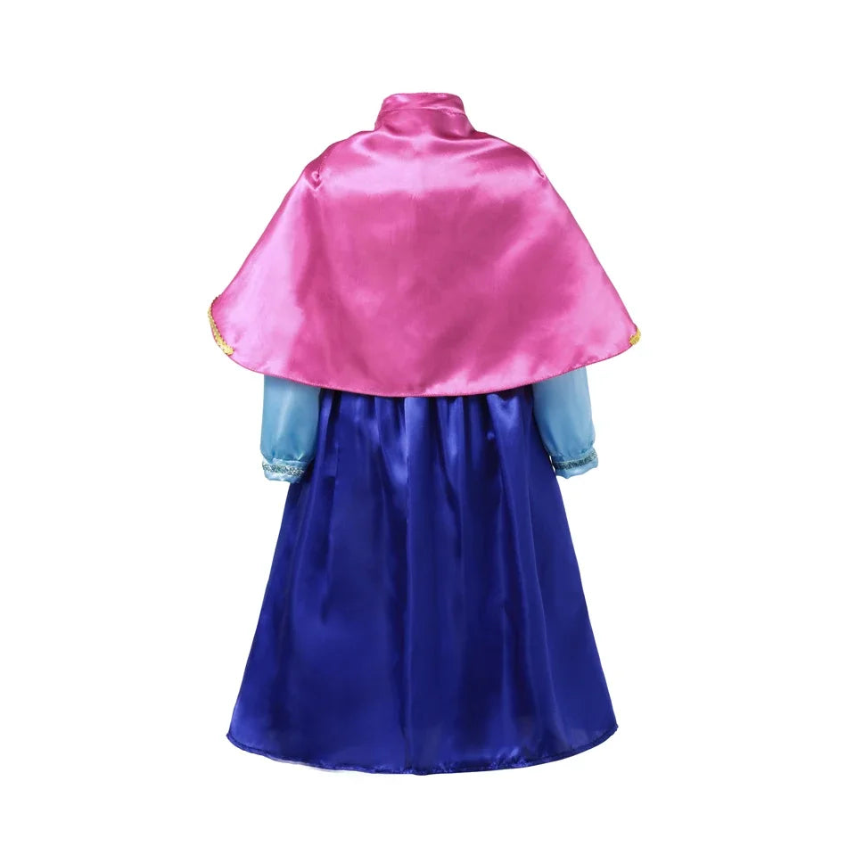 Children Costume Girl Dress Halloween Princess Cosplay Party Rapunzal Anna Elsa Birthday Clothes