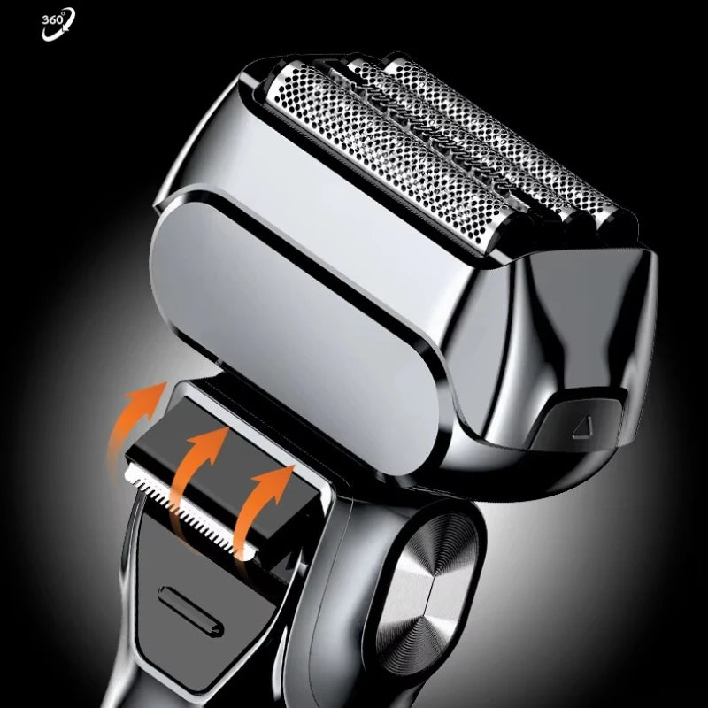 Kemei KM-1310 Rechargeable Men's Electric Shaver – 4-Blade Reciprocating, Wet/Dry, 100-Min Battery