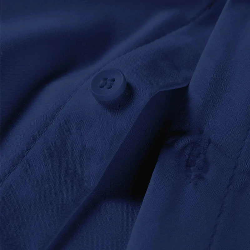 Men's No-Iron Solid Color Short Sleeve Shirt — Wrinkle-Free Casual Shirt