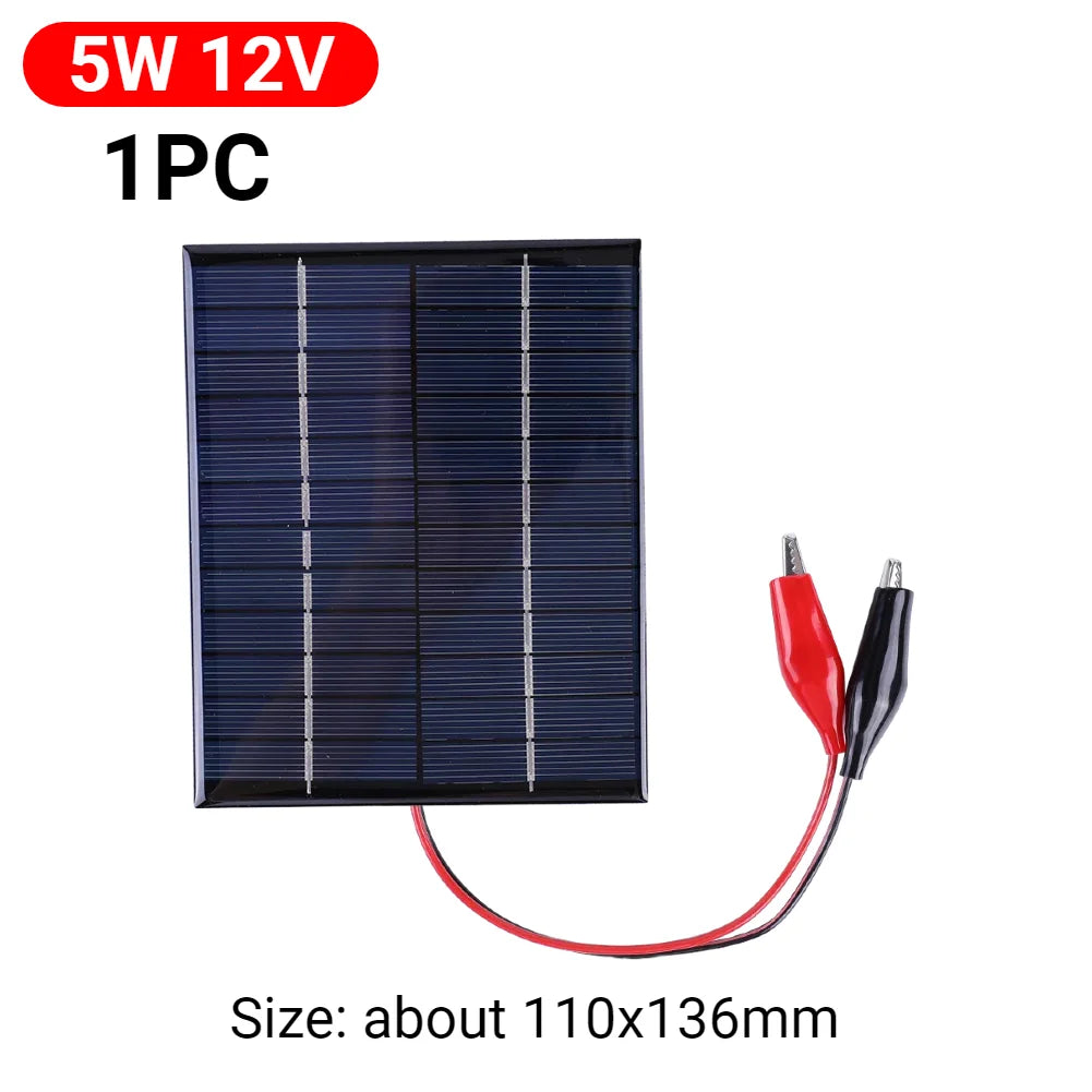 Mini Polysilicon Solar Panel Module – 0.3W to 5W DIY Solar Battery Charger for Garden Lights & Pumps