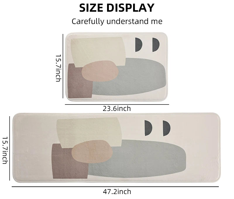 Cartoon Plush Bedside Floor Mat – Non-Slip Long Strip Rug for Bedroom, Sofa & Coffee Table