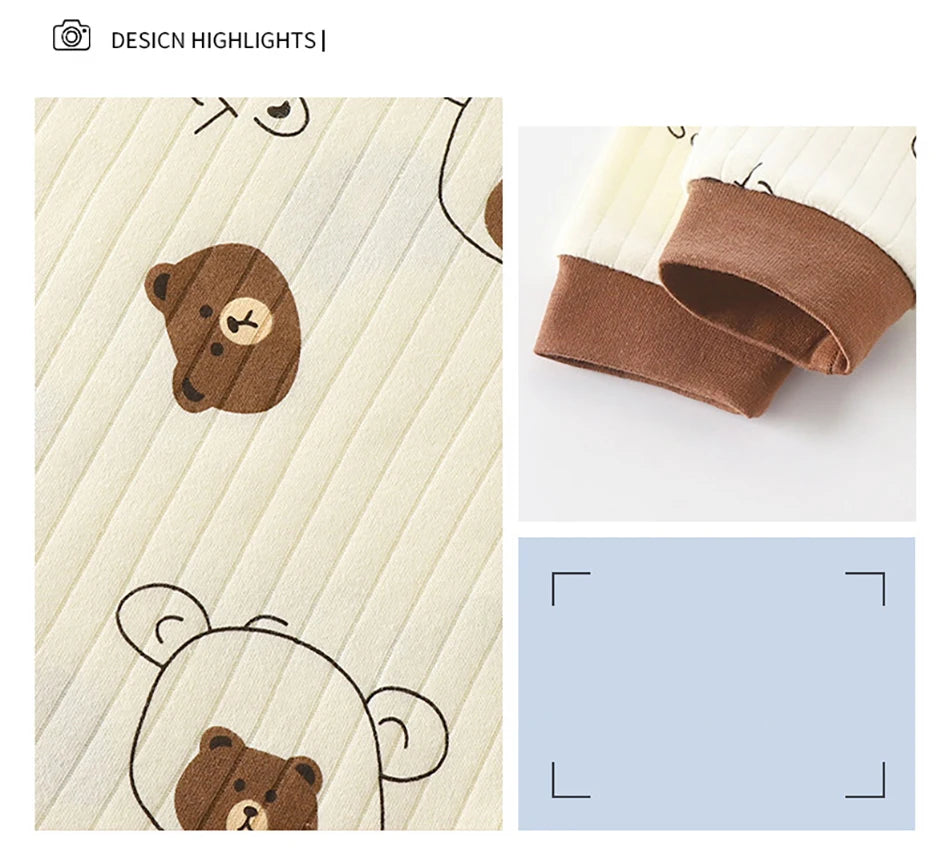 Kids' Casual Autumn Long Sleeve Cartoon Pajamas Set | Soft Comfortable Sleepwear Boys & Girls