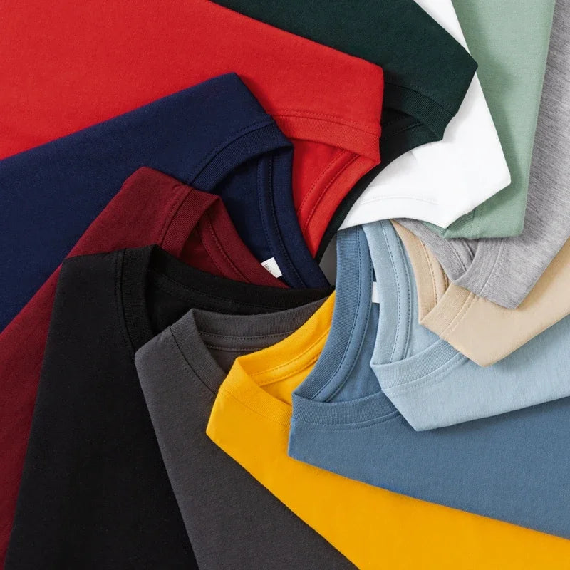 Men's Solid Color Round Neck Cotton Long Sleeve Tee — Everyday Essential