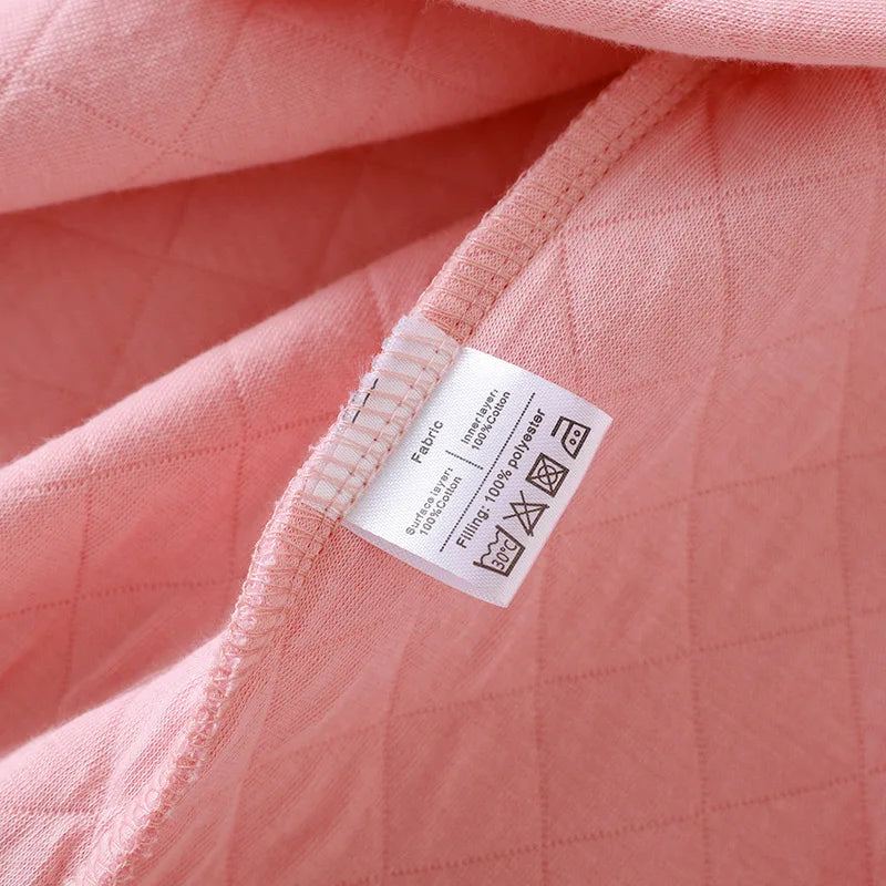 Women's Warm Cotton-Filled Bathrobe | Long-Sleeve Quilted Dressing Gown