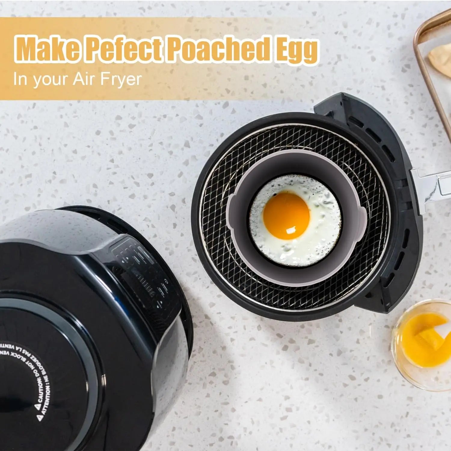 Silicone Air Fryer Egg Poacher & Cupcake Baking Cups — Ramekins & Basket for Air Fryer Ovens