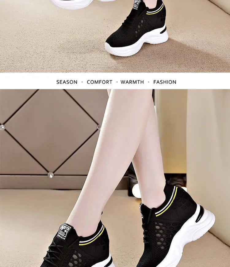 Women's Breathable Hollow Platform Sneakers