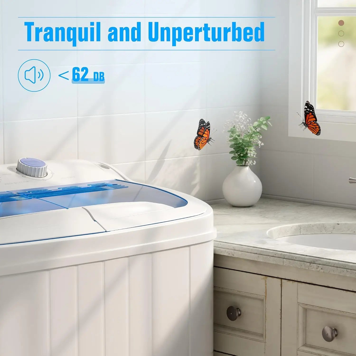 Portable Washing Machine 18 Lbs | Twin Tub Washer & Dryer Combo, Soaking Function, High Efficiency, Apartment, Dorm & RV