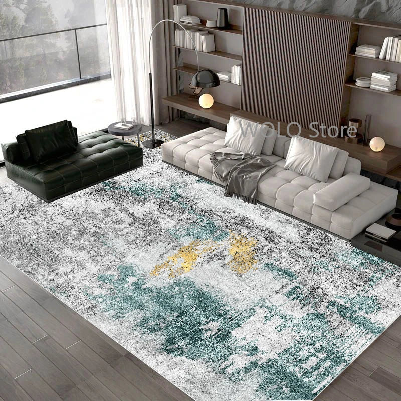 Nordic Abstract Area Rug – Washable Non-Slip Carpet for Living Room, Bedroom & Dining Room