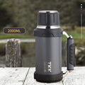 TKK 2000ml 316 SS Vacuum Thermos Flask with Rope – BPA-Free, Hot & Cold, Ergonomic Spout, 68oz Large Capacity