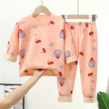 Kids' Warm Plus Velvet Pajama Sets | Fashion Print Pullover & Pants 2-Piece Outfits 1-14 Years