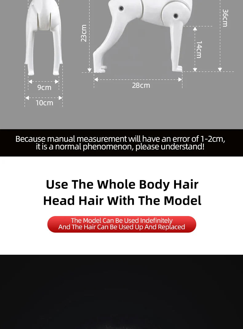 Full-Body Poodle Grooming Practice Model